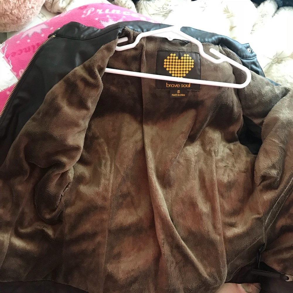 Faux leather jacket